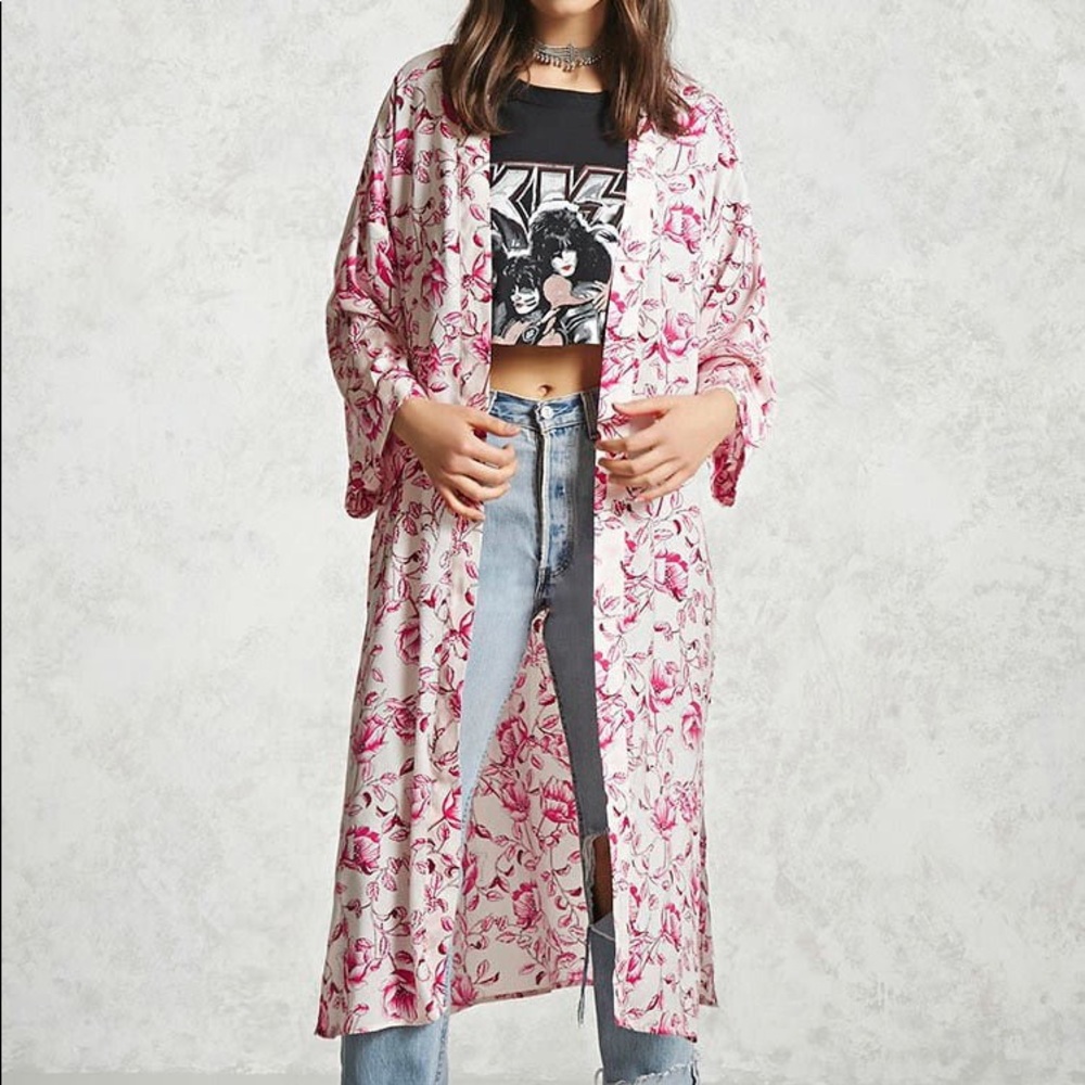 Floral Forever 21 Kimono